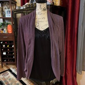 Sonoma Purple Cocoon, Size Large, 65% Polyester, 35% Rayon. EUC.